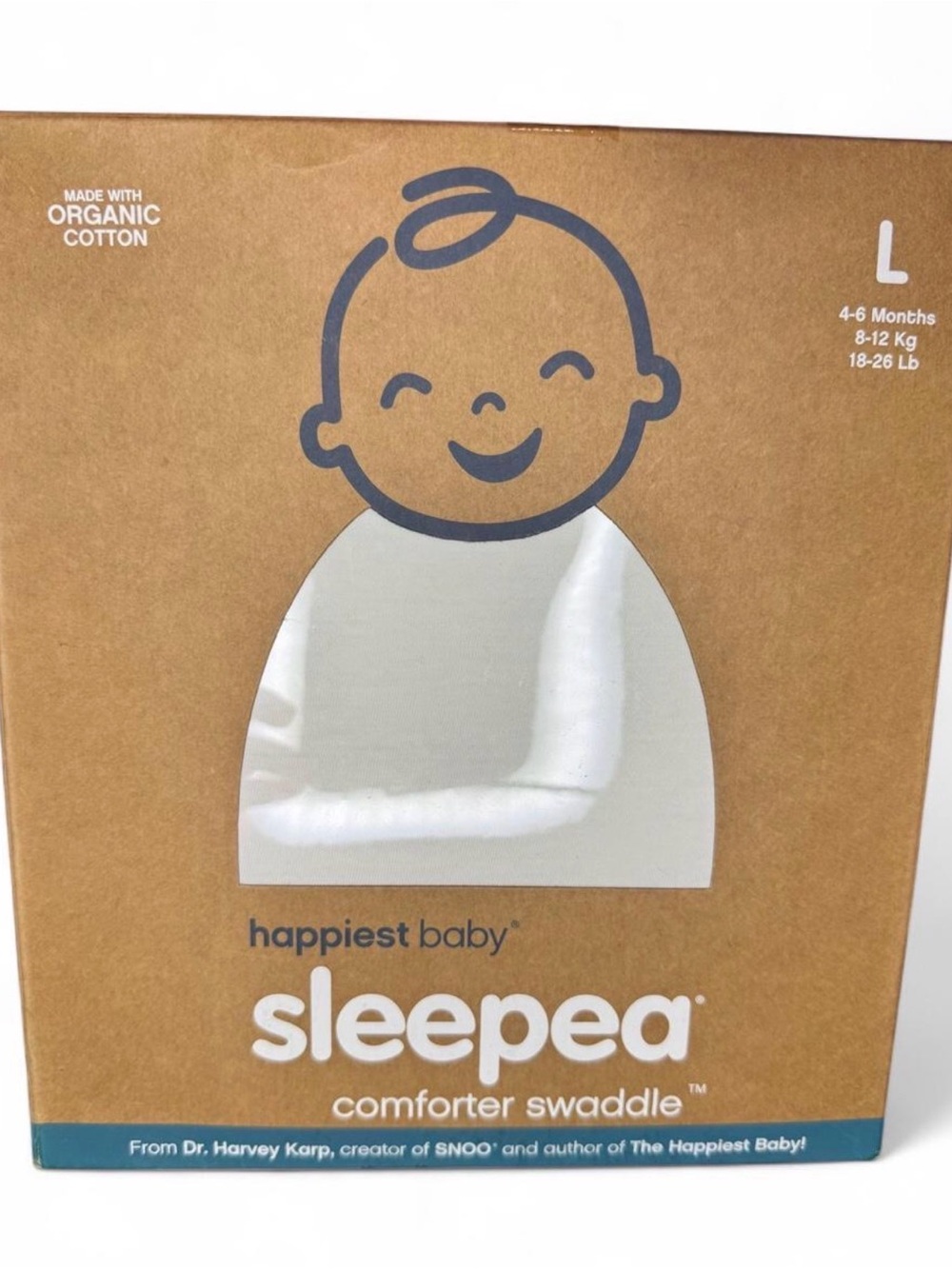 happiest baby sleepea Comforter Swaddle - White (Large)